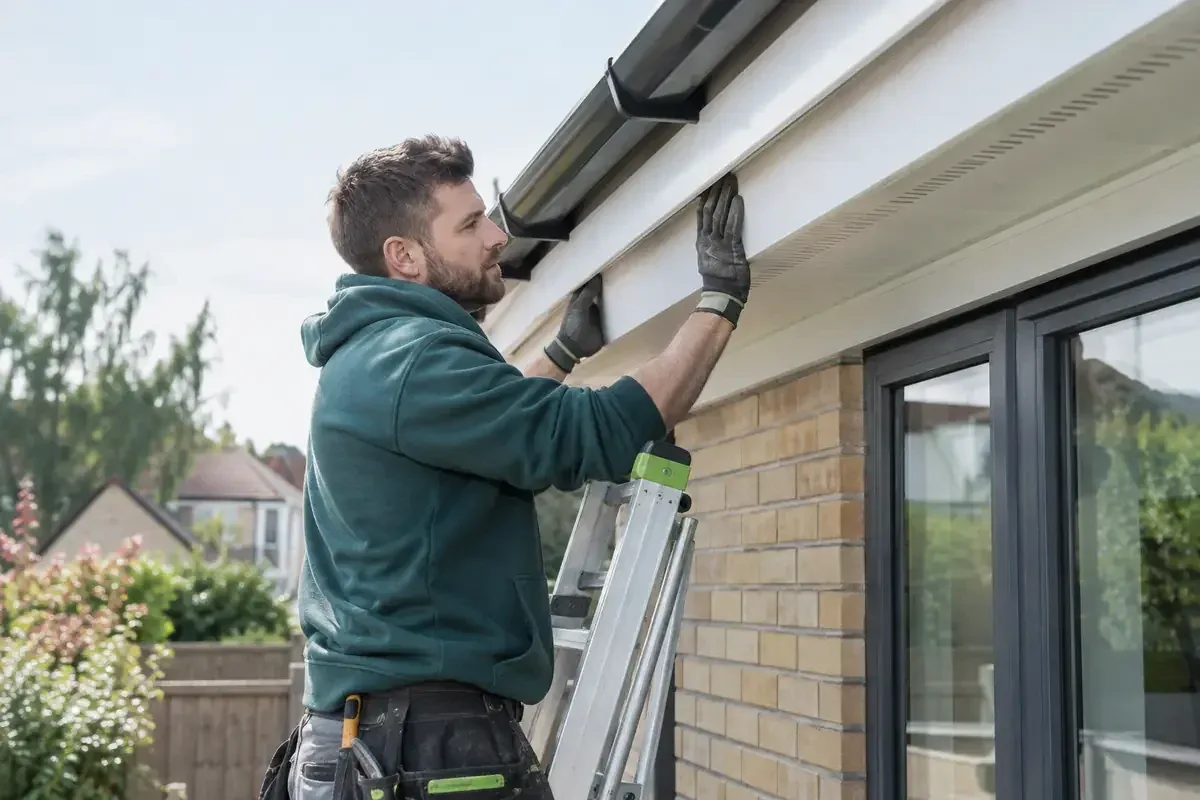Fitting pale fascia boards safely
