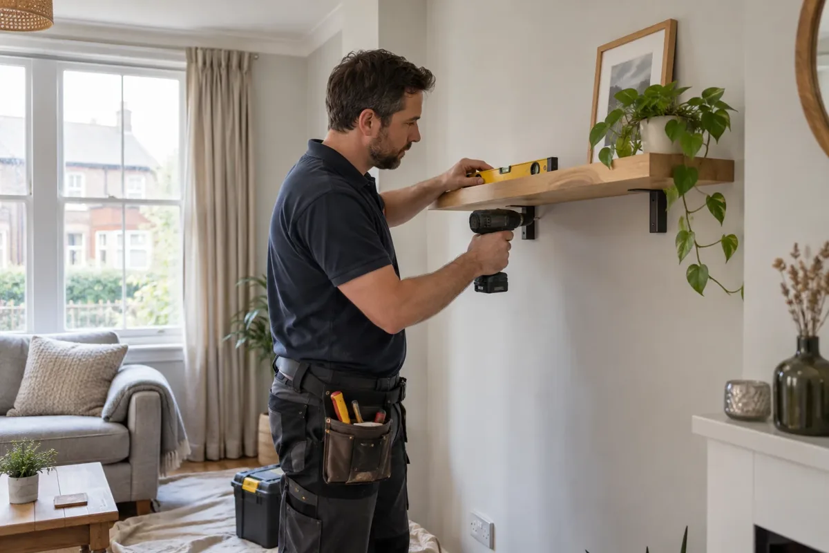 Shelf installation work