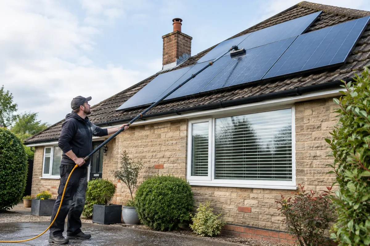 Residential solar cleaning work